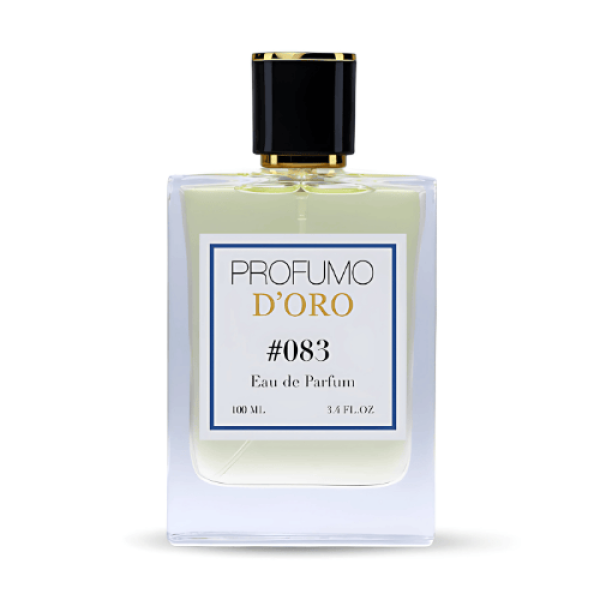 Profumo D’oro #083 – edler Flakon, Hauptansicht des sinnlichen Amber-Rosen Eau de Parfum